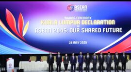 Presiden Prabowo Subianto menghadiri Konferensi Tingkat Tinggi BIMP–EAGA ke-16 yang digelar di Kuala Lumpur Convention Center. (Dok. Tim Media Prabowo)

