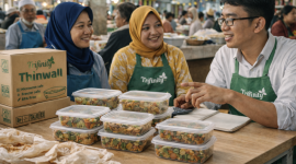 Pasar tradisional rasa modern! 🍱✨ Koperasi pedagang kini makin kompak pakai kemasan Trifinity. Selain lebih higienis dan bersertifikat Halal, beli grosir lewat koperasi bikin modal makin irit. Yuk, belanja di sentra kuliner binaan kami! 🚀🤝